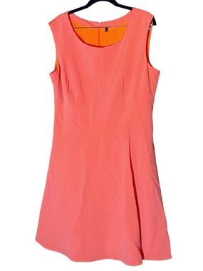 Dress Kohls Andrew Marc New York Midi Peach Pink A-line Spring Summer Preppy